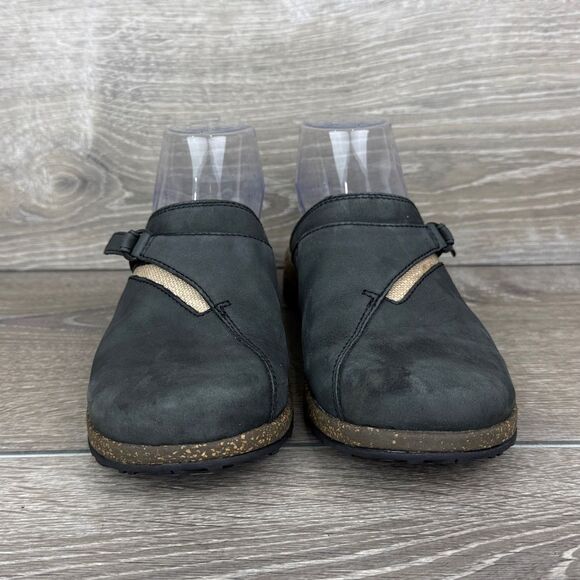 Teva Ventura Women’s Sz 6.5 Black Nubuck Slip-On Strap Comfort Loafer Mule Clog - Picture 2 of 12